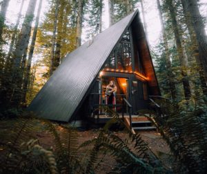 A person using the Airbnb service.