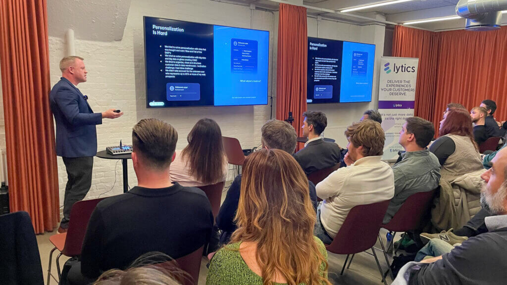 Austin Wenzel presenting at BLC in Copenhagen