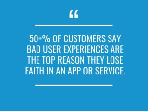 A statistical fact about bad user experiences.