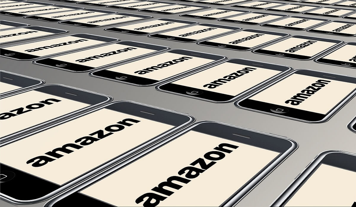 Amazon phones in a row.