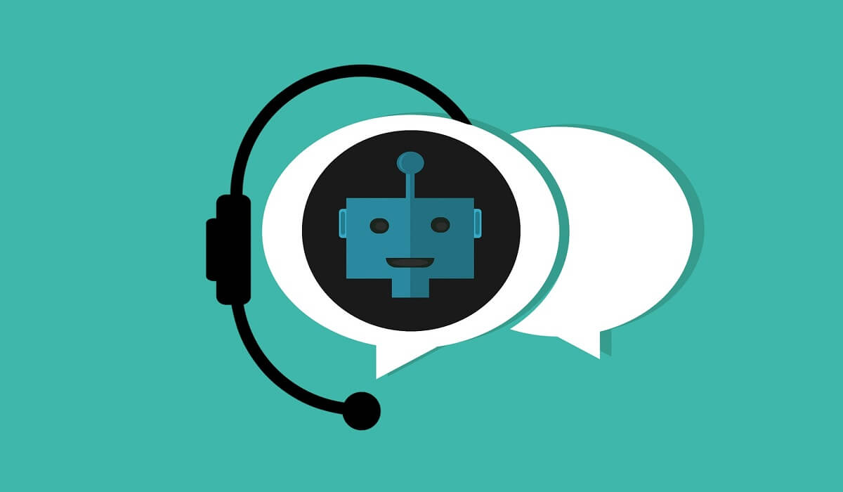 A chatbot with a headset on.