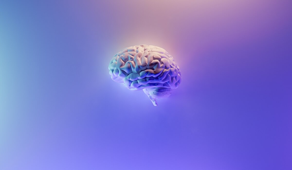 A floating brain illustration.
