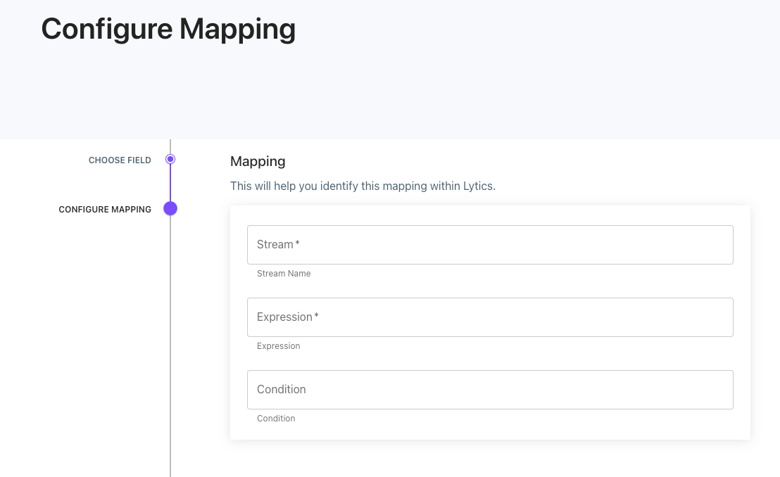 Configure mapping