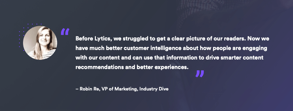 Industry Dive + Lytics better customer intelligence
