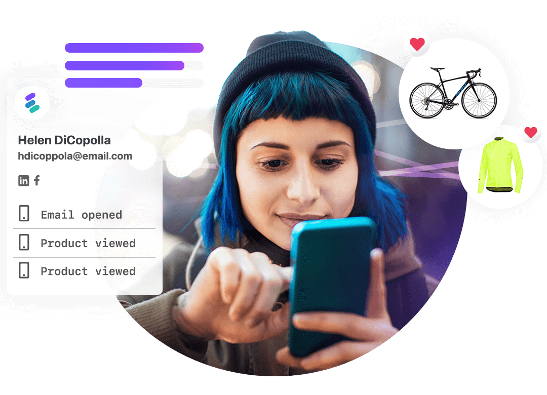 woman shopping on phone